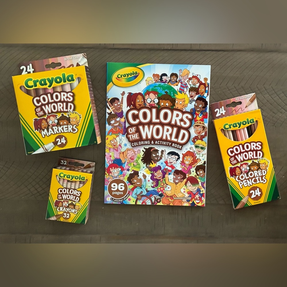 Crayola Colors of the World 4-in-1 Coloring & Activity Book Bundle